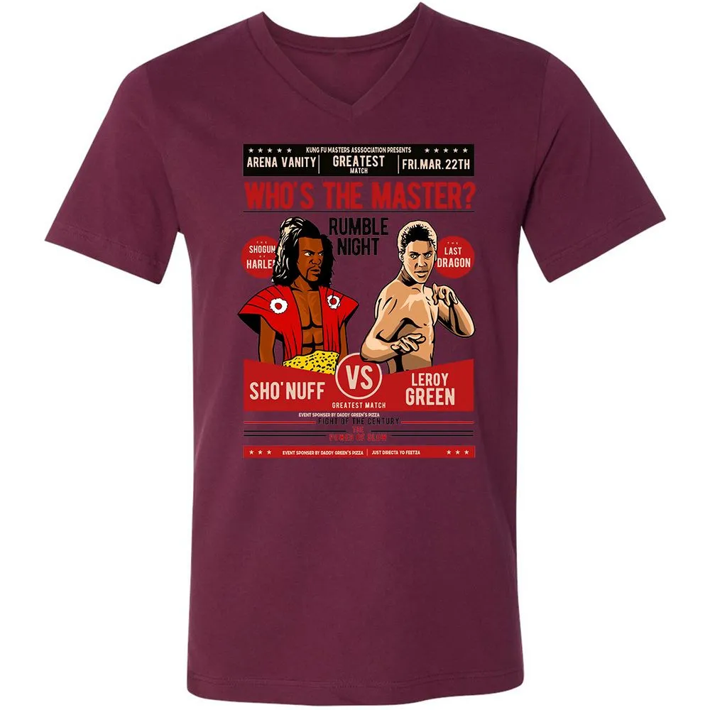 Unisex V-Neck T-Shirt - HDJ8DV88 - Maroon - 6