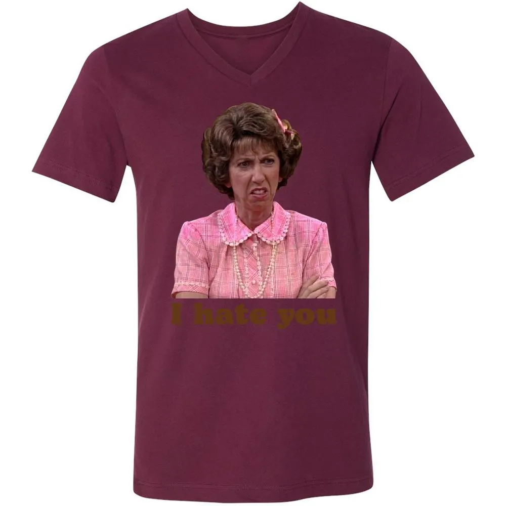 Unisex V-Neck T-Shirt - SQNJ7LQT - Maroon - 6