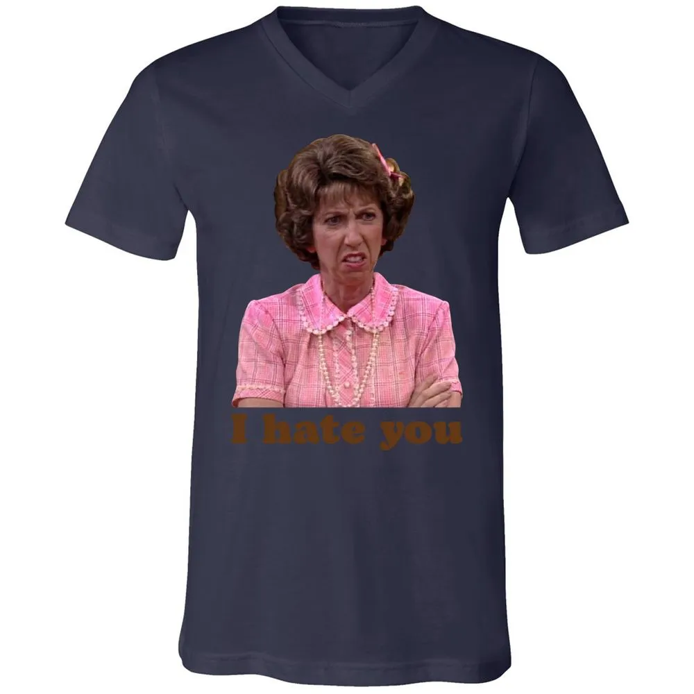Unisex V-Neck T-Shirt - SQNJ7LQT - Navy - 9