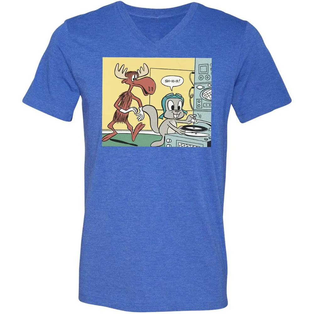 Unisex V-Neck T-Shirt - WCEEEAD6 - Heather True Royal - 14