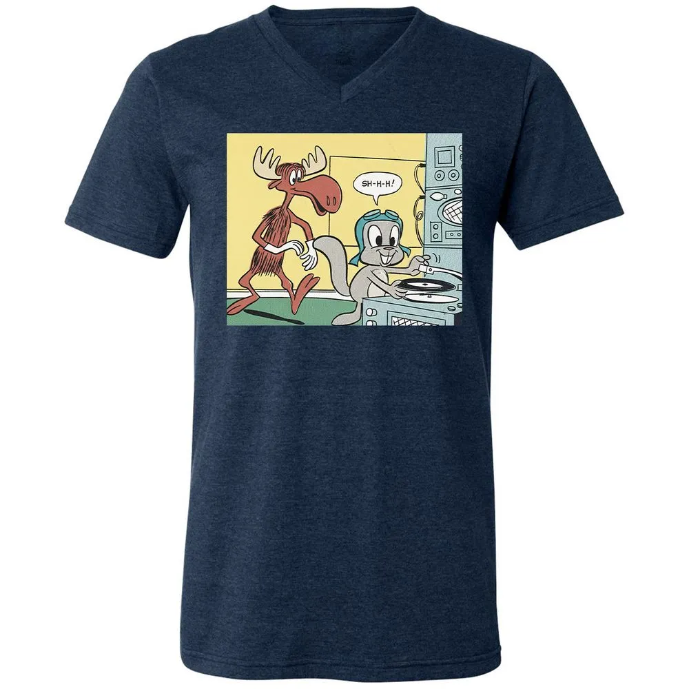 Unisex V-Neck T-Shirt - WCEEEAD6 - Heather Navy - 15