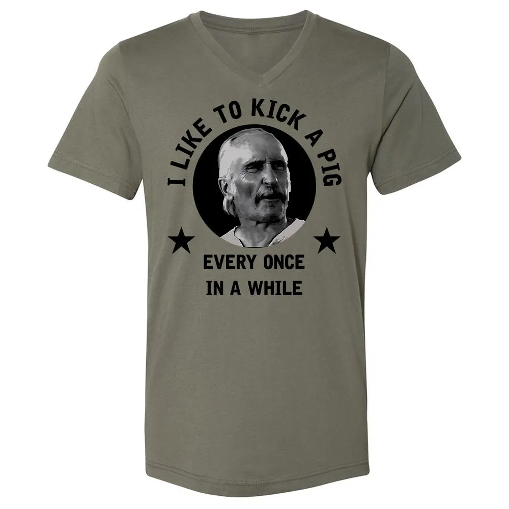 I like to kick a pig - Military Green - 10
