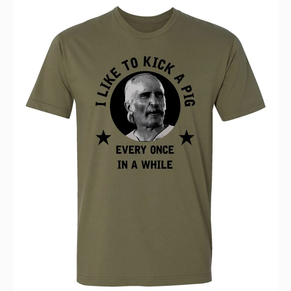 I like to kick a pig - Military Green - 5