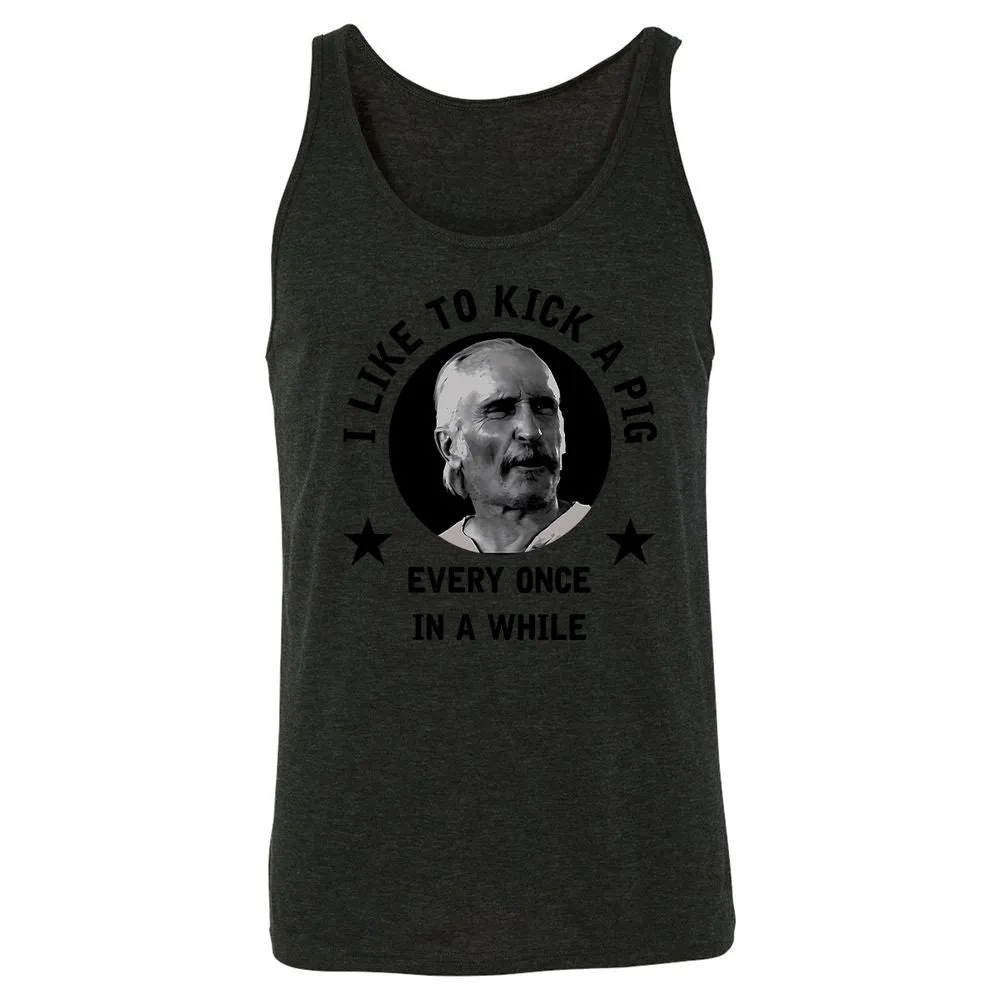 I like to kick a pig - Charcoal Black Triblend - 5