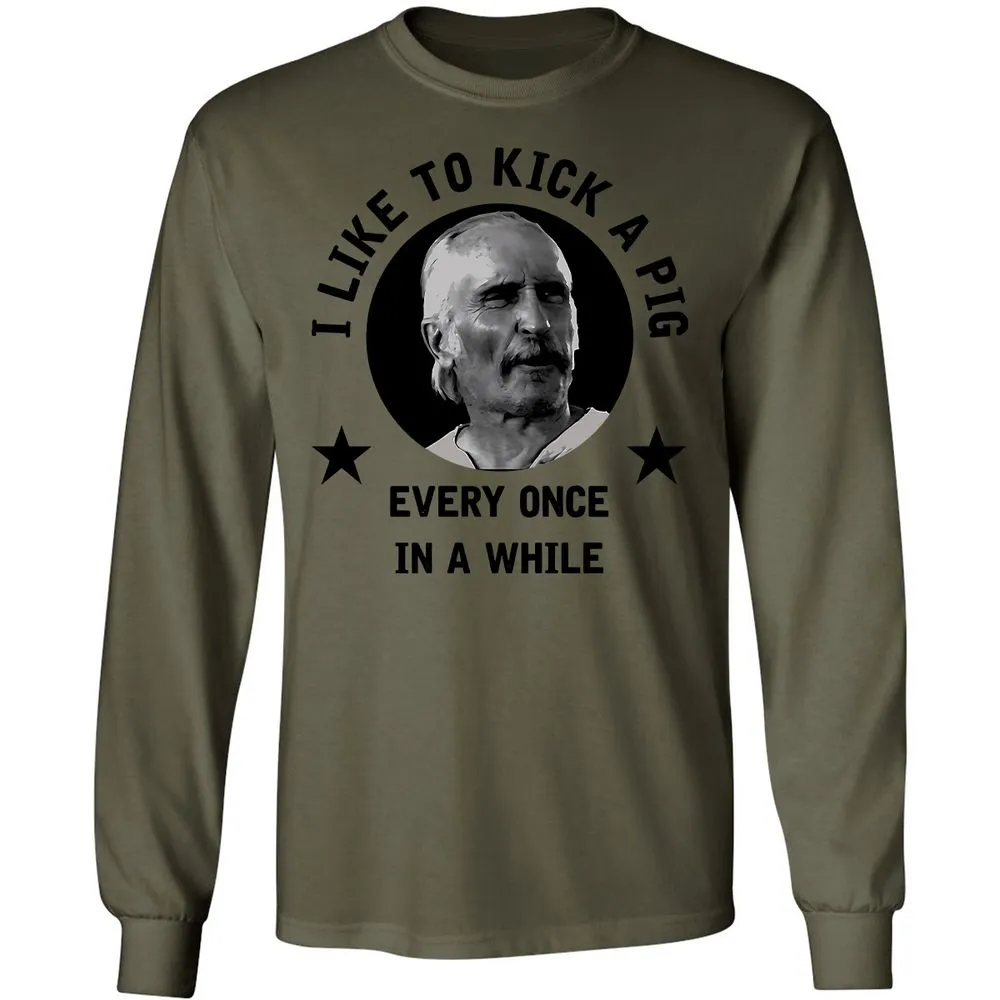 I like to kick a pig - Military Green - 7