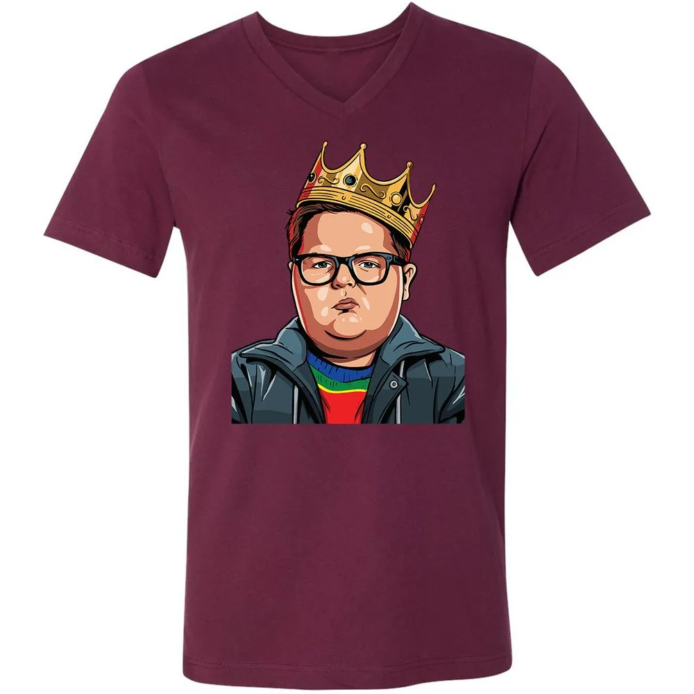 Unisex V-Neck T-Shirt - YJATZSUR - Maroon - 6