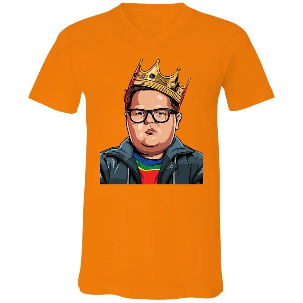 Unisex V-Neck T-Shirt - YJATZSUR - Orange - 11