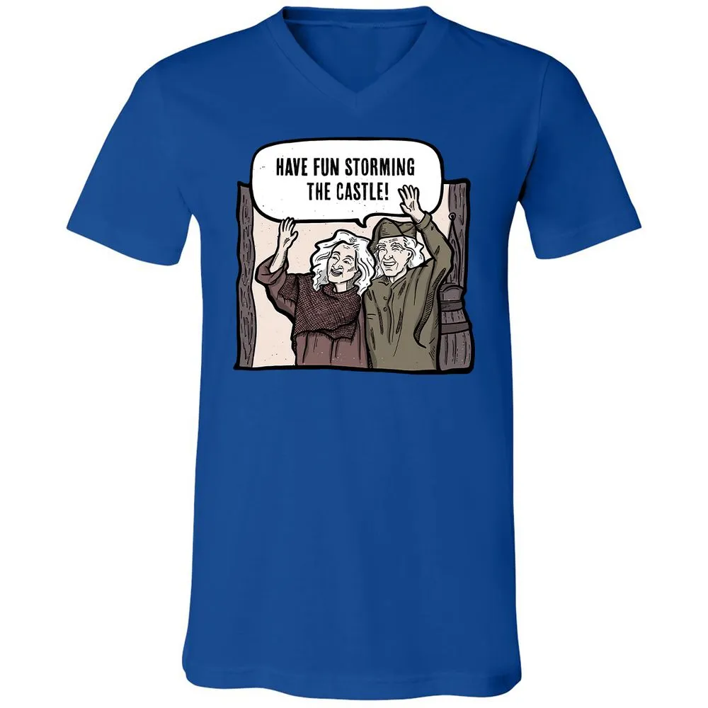 Unisex V-Neck T-Shirt - 9MGECZKQ - True Royal - 4