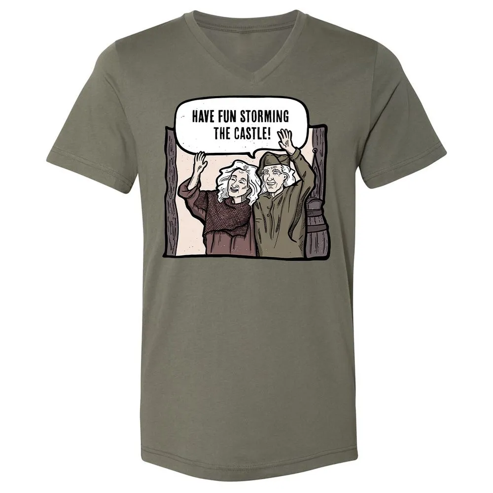 Unisex V-Neck T-Shirt - 9MGECZKQ - Military Green - 10