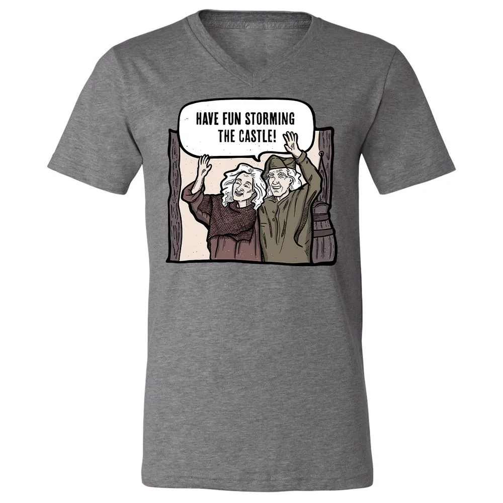 Unisex V-Neck T-Shirt - 9MGECZKQ - Deep Heather - 13