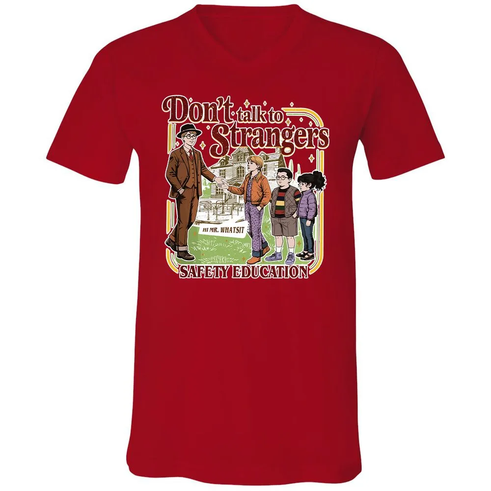 Unisex V-Neck T-Shirt - TQCDD7PT - Red - 3