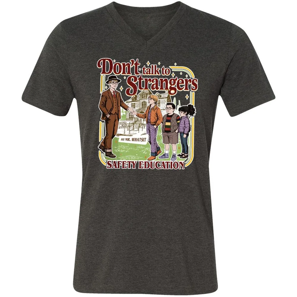 Unisex V-Neck T-Shirt - TQCDD7PT - Dark Grey Heather - 8