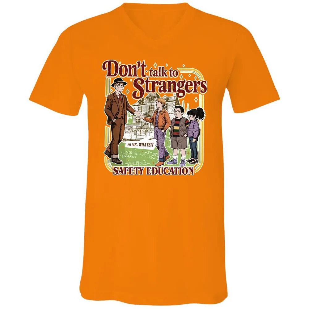 Unisex V-Neck T-Shirt - TQCDD7PT - Orange - 11