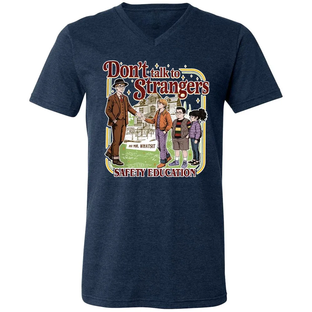 Unisex V-Neck T-Shirt - TQCDD7PT - Heather Navy - 15