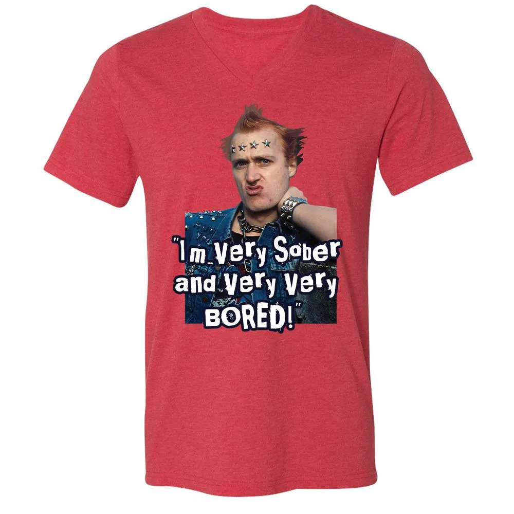 Unisex V-Neck T-Shirt - Y5BDQCVC - Heather Red - 5