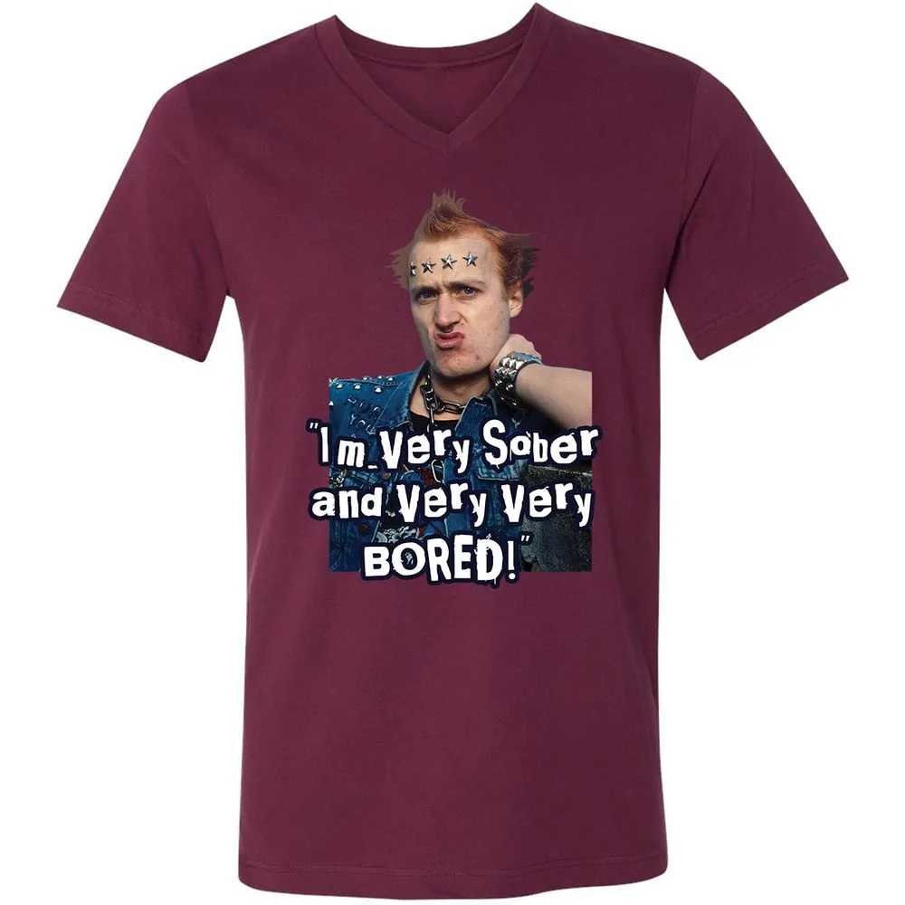 Unisex V-Neck T-Shirt - Y5BDQCVC - Maroon - 6