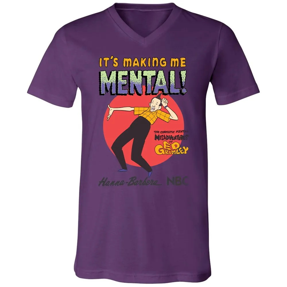 Unisex V-Neck T-Shirt - 4CDQ3YKK - Team Purple - 2