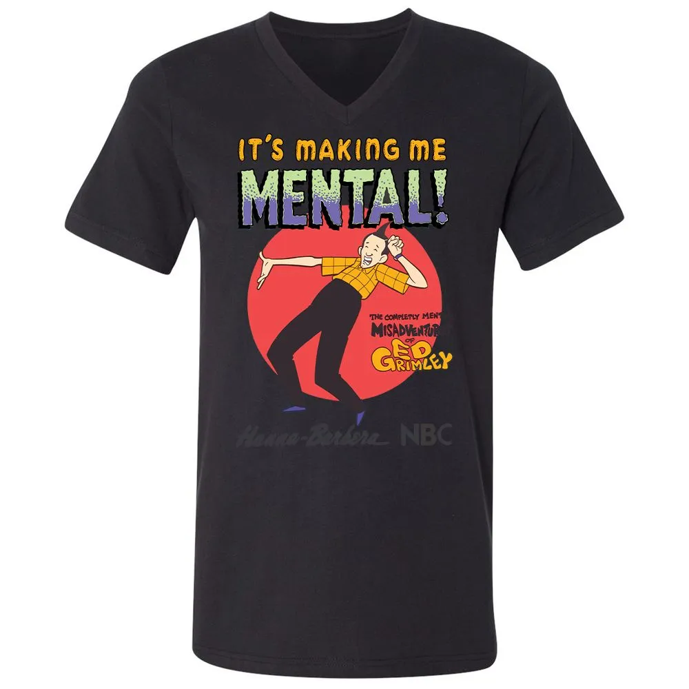 Unisex V-Neck T-Shirt - 4CDQ3YKK - Black - 16