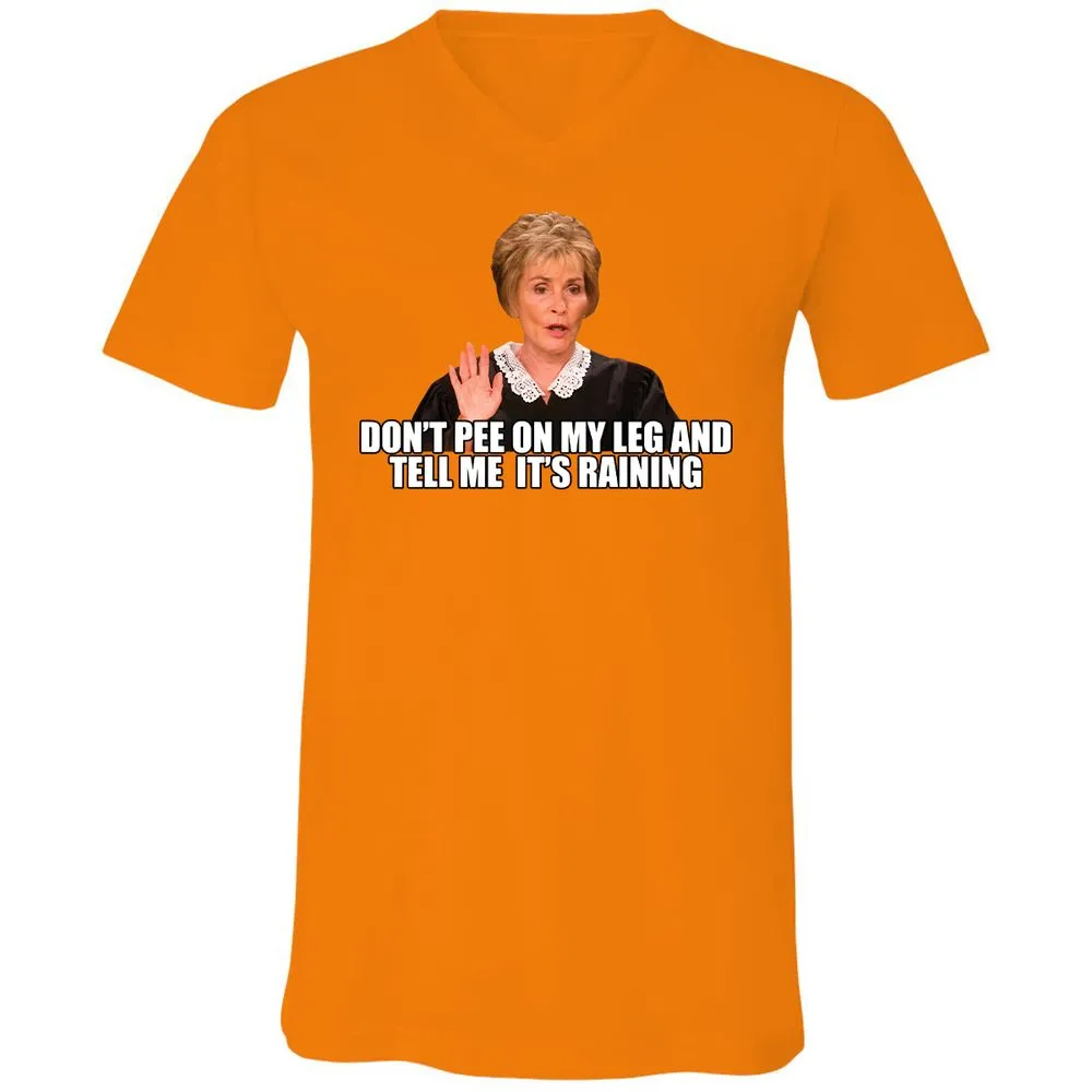 Unisex V-Neck T-Shirt - 6XZAXBCS - Orange - 11