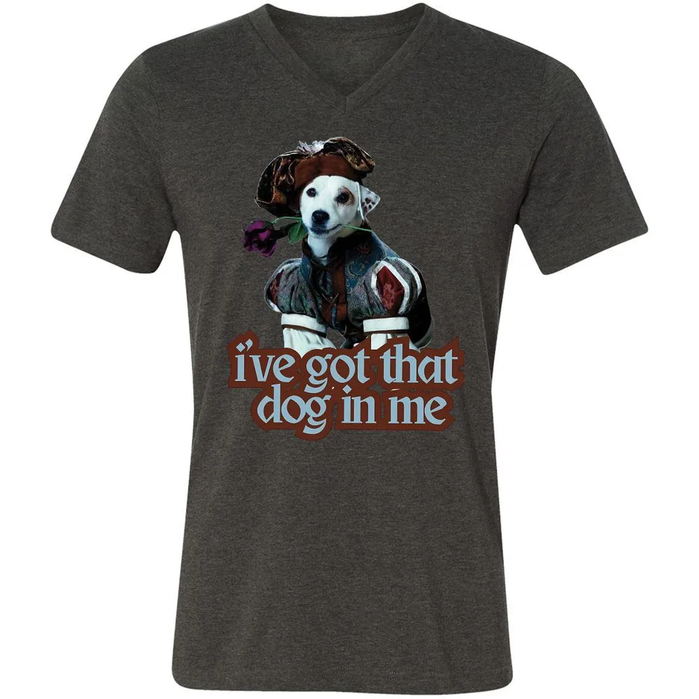 Unisex V-Neck T-Shirt - YV8R6QRA - Dark Grey Heather - 8