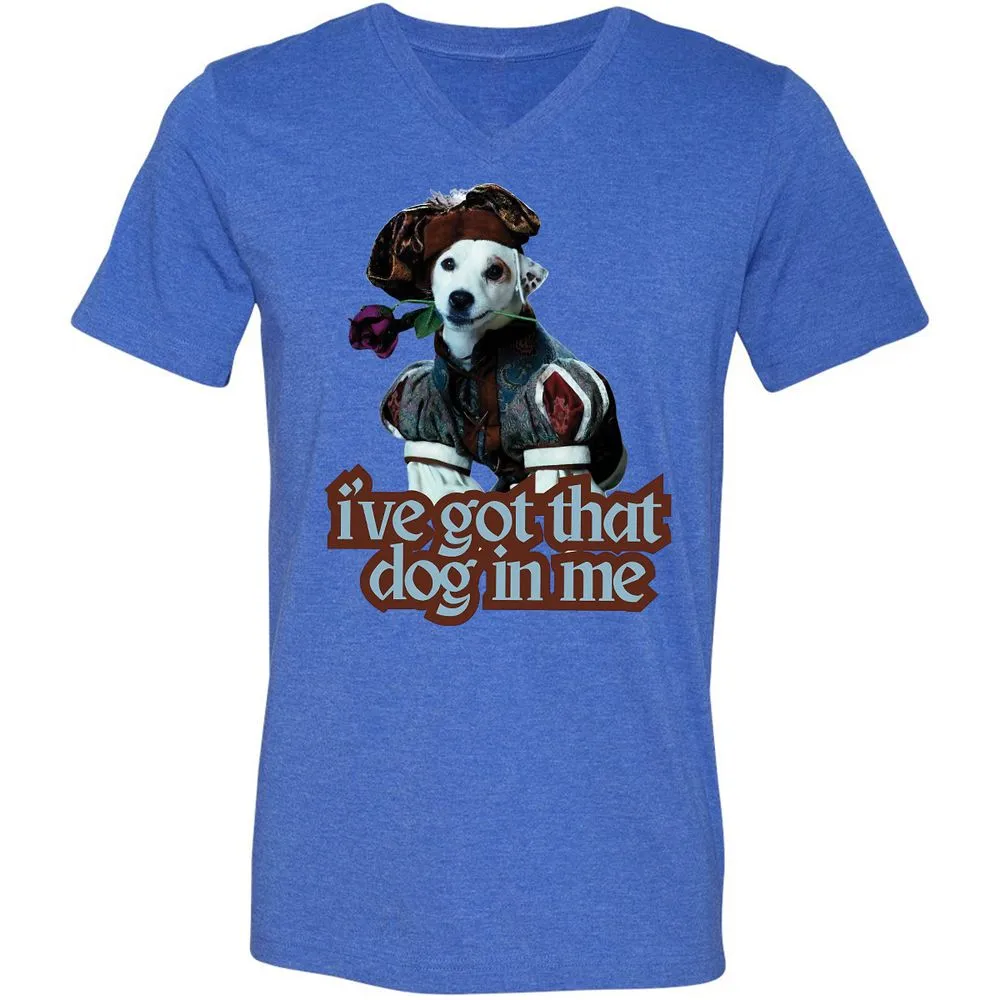 Unisex V-Neck T-Shirt - YV8R6QRA - Heather True Royal - 14