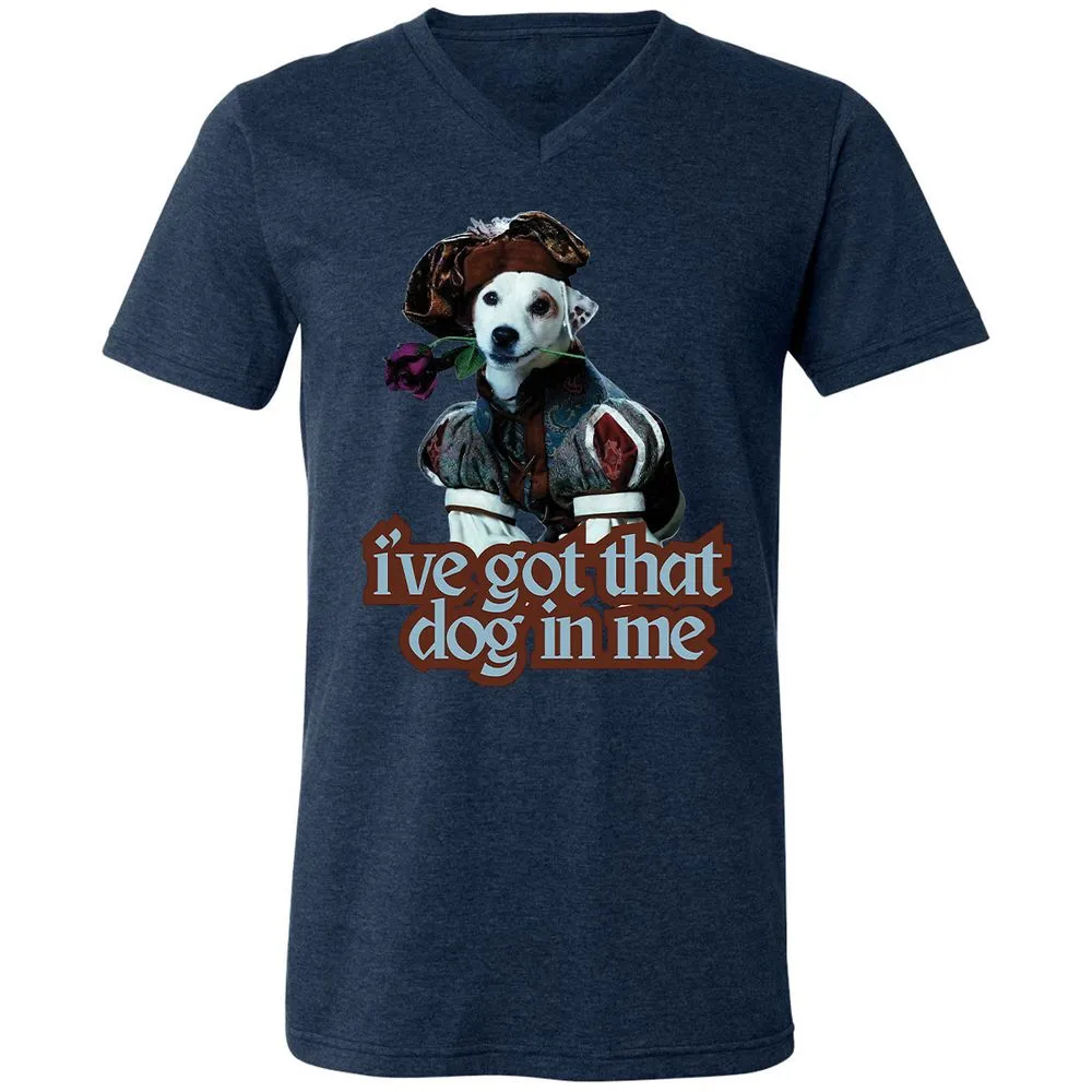 Unisex V-Neck T-Shirt - YV8R6QRA - Heather Navy - 15