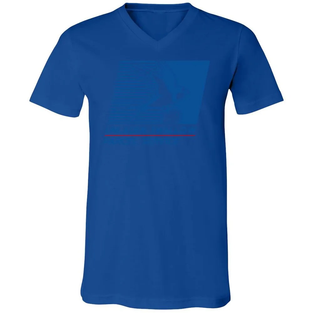 Unisex V-Neck T-Shirt - 55PU75KS - True Royal - 4