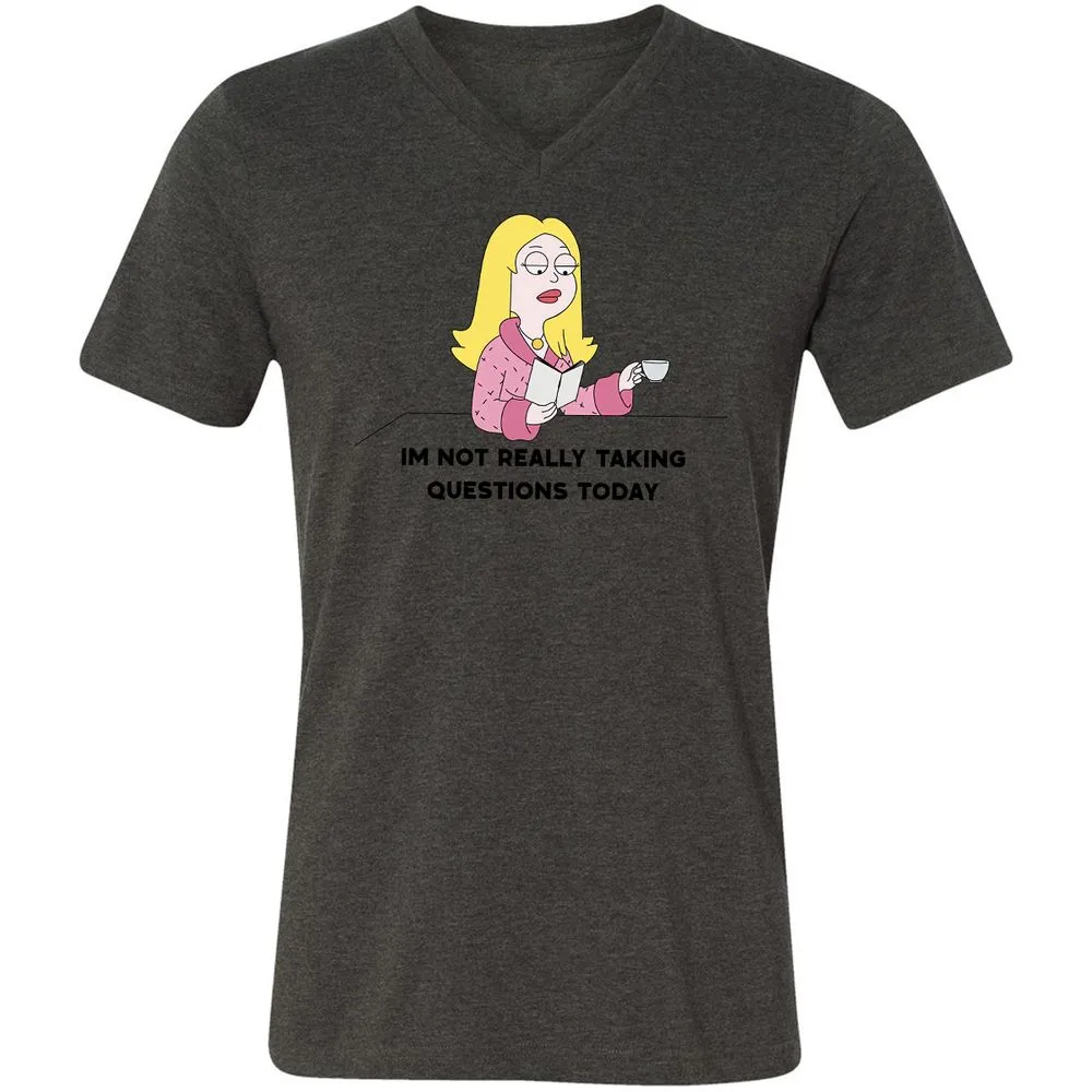 Unisex V-Neck T-Shirt - Z261ZKDU - Dark Grey Heather - 8
