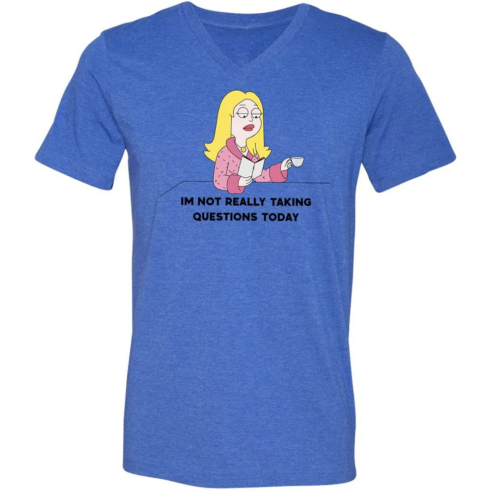 Unisex V-Neck T-Shirt - Z261ZKDU - Heather True Royal - 14