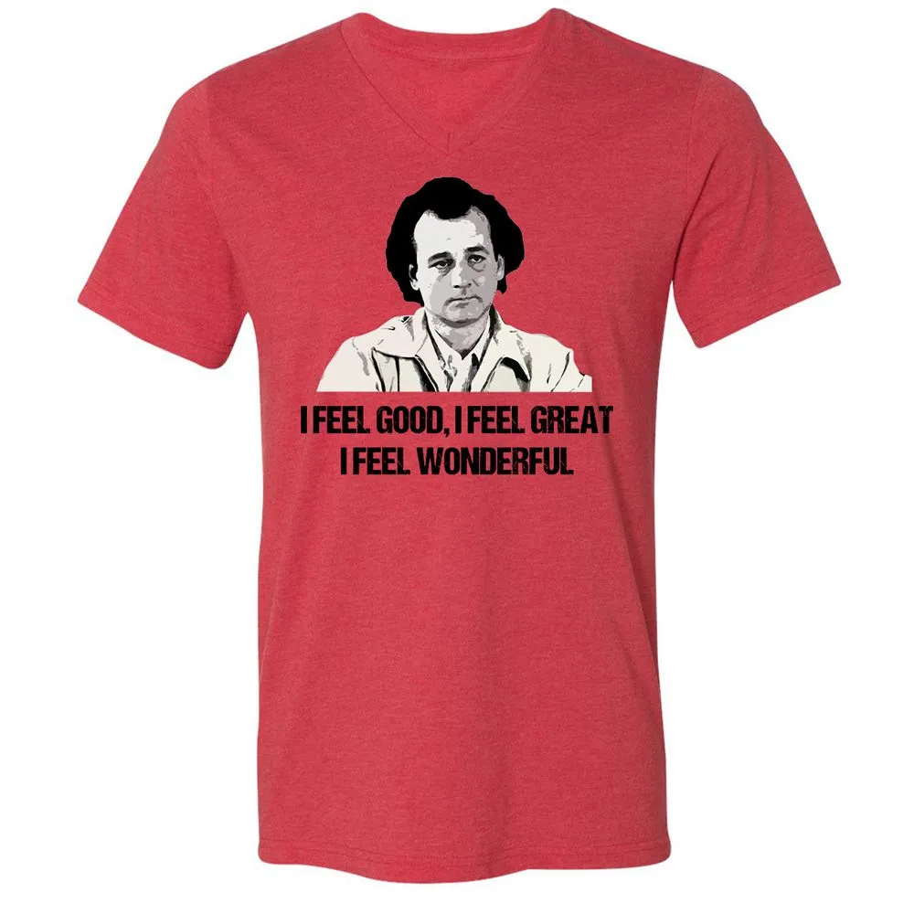 Unisex V-Neck T-Shirt - 8CMUJPWY - Heather Red - 5