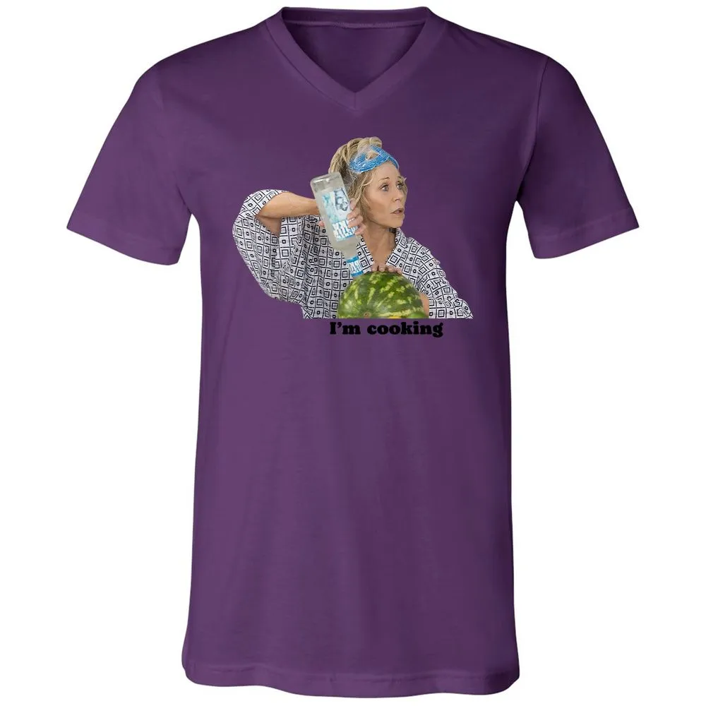 Unisex V-Neck T-Shirt - P65TWLFJ - Team Purple - 2
