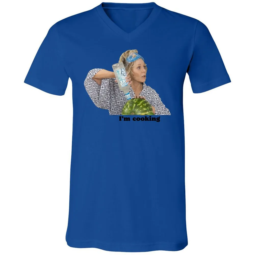 Unisex V-Neck T-Shirt - P65TWLFJ - True Royal - 4