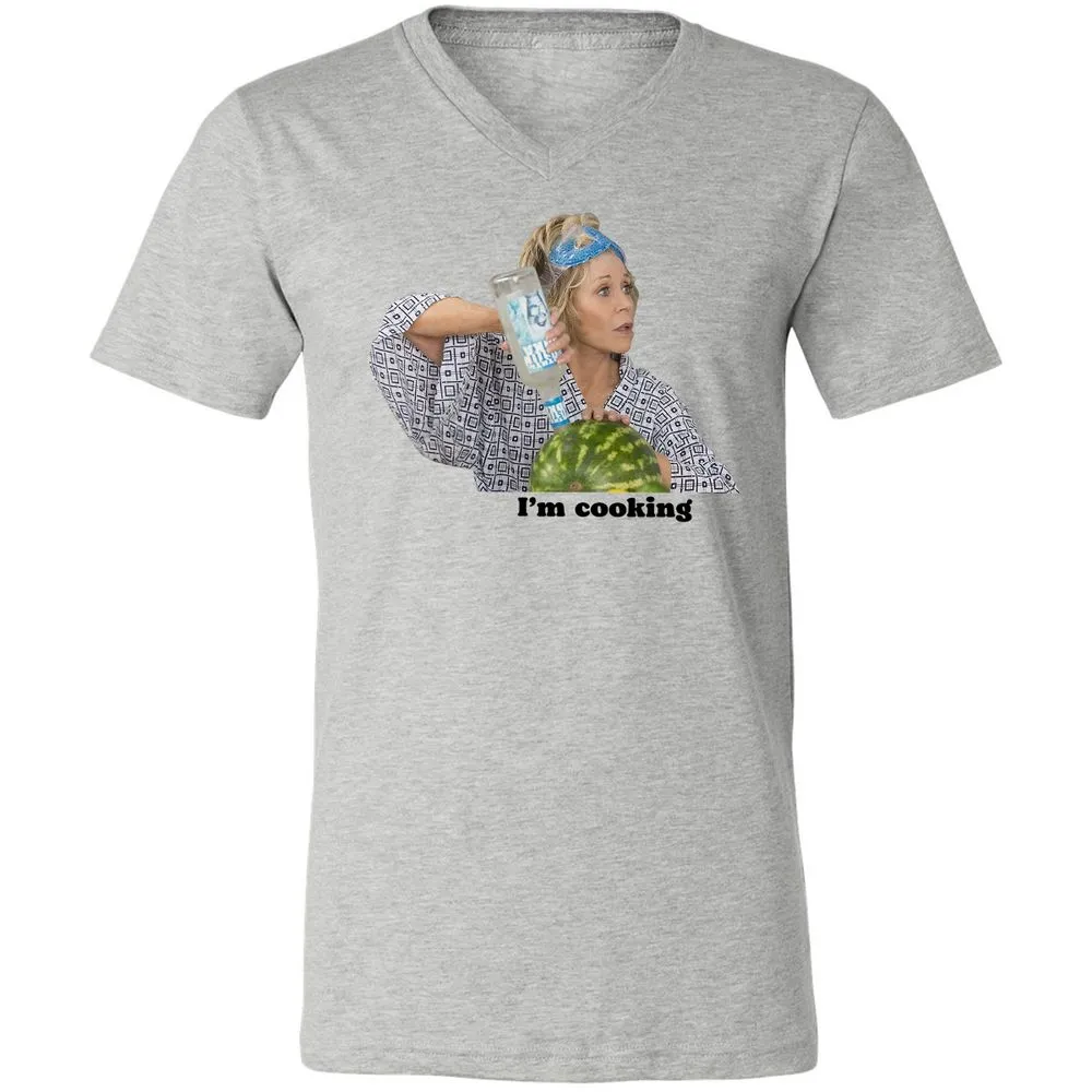 Unisex V-Neck T-Shirt - P65TWLFJ - Athletic Heather - 7