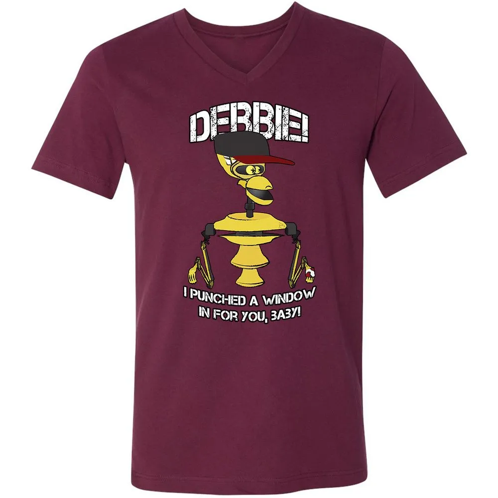 Unisex V-Neck T-Shirt - A2TRU5PP - Maroon - 6