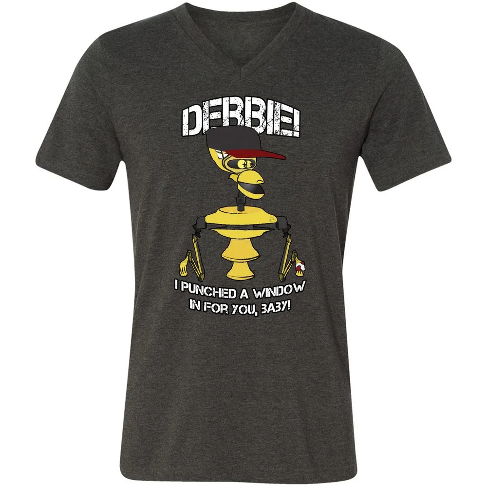 Unisex V-Neck T-Shirt - A2TRU5PP - Dark Grey Heather - 8