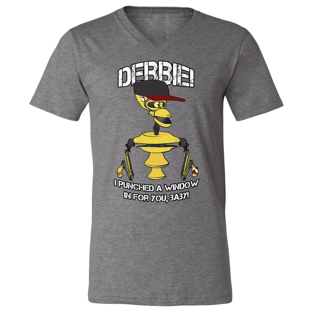 Unisex V-Neck T-Shirt - A2TRU5PP - Deep Heather - 13