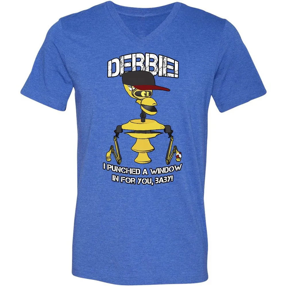 Unisex V-Neck T-Shirt - A2TRU5PP - Heather True Royal - 14