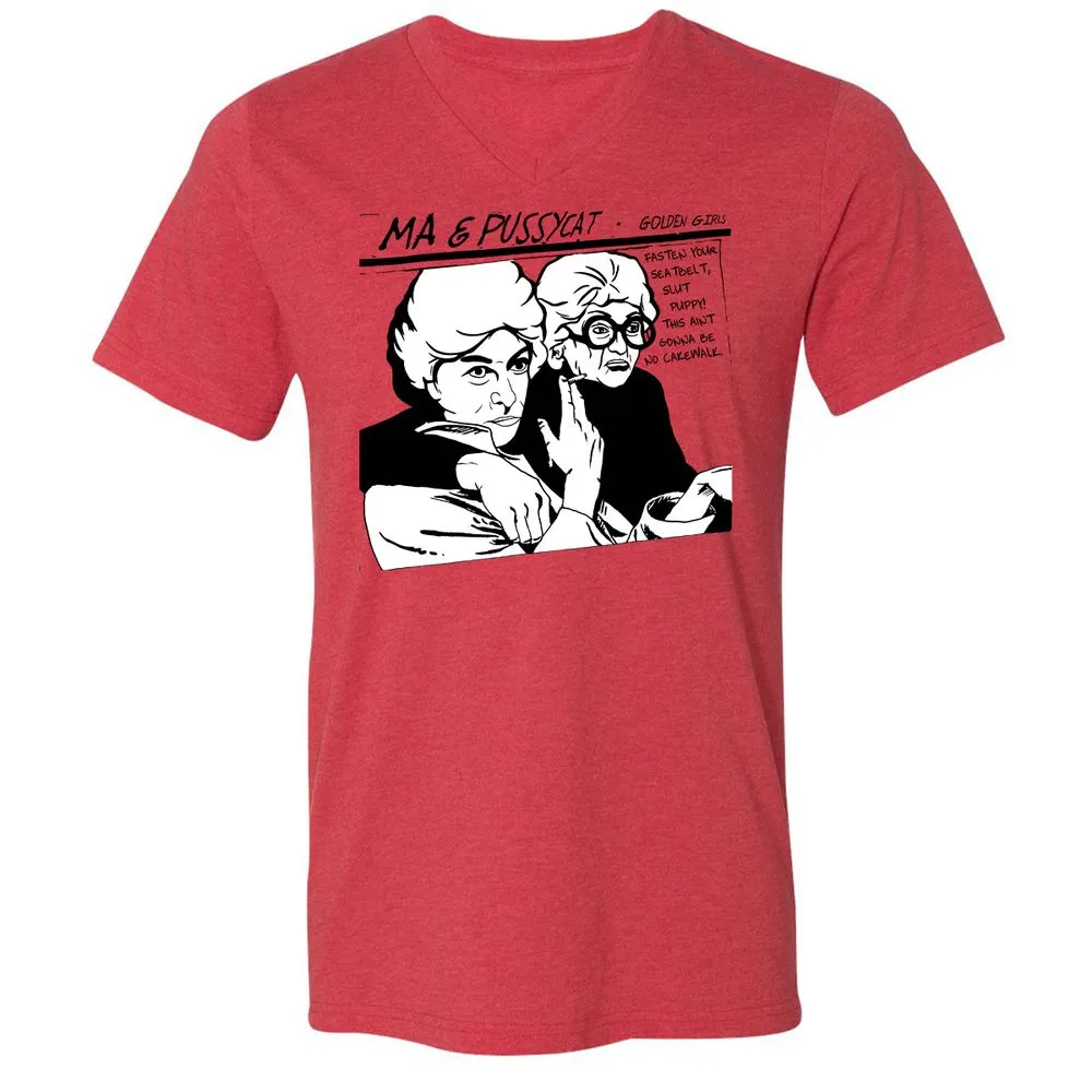 Unisex V-Neck T-Shirt - 8CJECLMN - Heather Red - 5