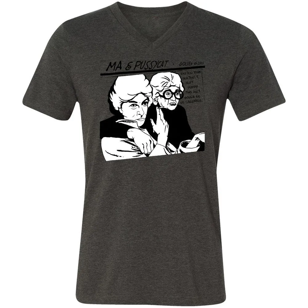Unisex V-Neck T-Shirt - 8CJECLMN - Dark Grey Heather - 8