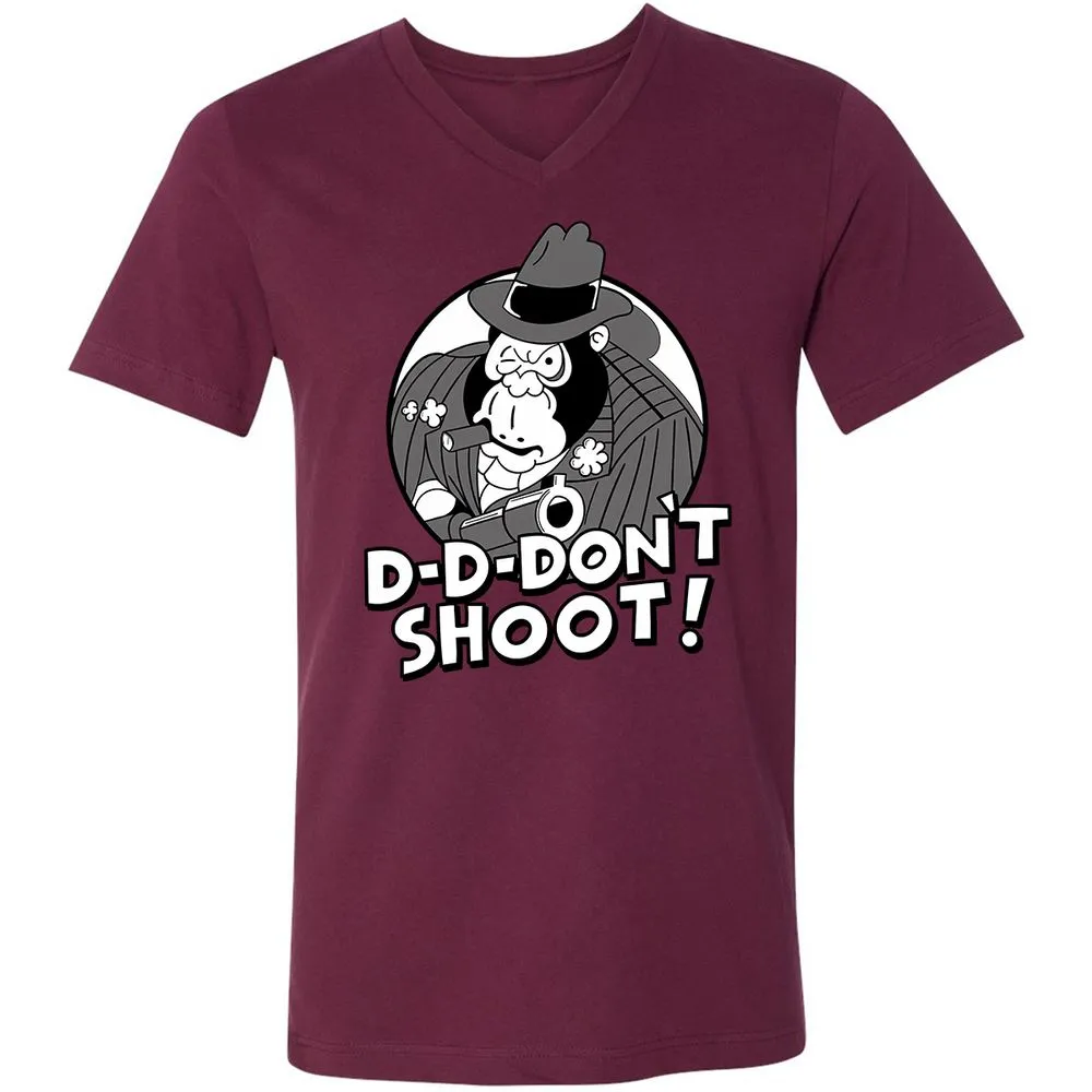 Unisex V-Neck T-Shirt - 822R21XH - Maroon - 6
