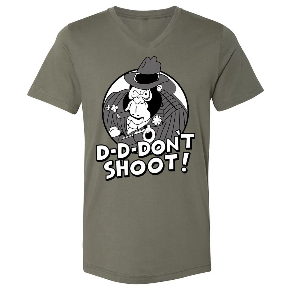 Unisex V-Neck T-Shirt - 822R21XH - Military Green - 10