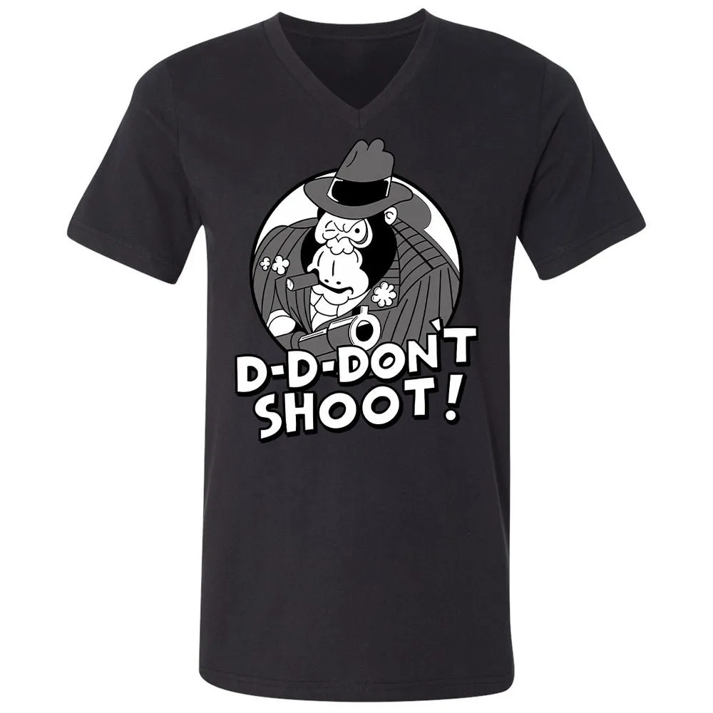 Unisex V-Neck T-Shirt - 822R21XH - Black - 16