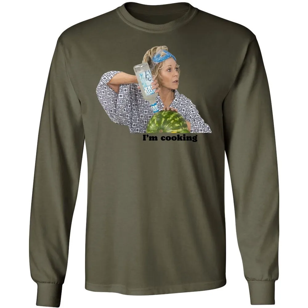 Long Sleeve T-Shirt - V64HWYN6 - Military Green - 7