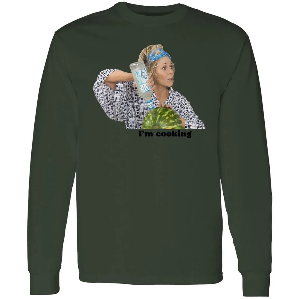 Long Sleeve T-Shirt - V64HWYN6 - Forest Green - 8