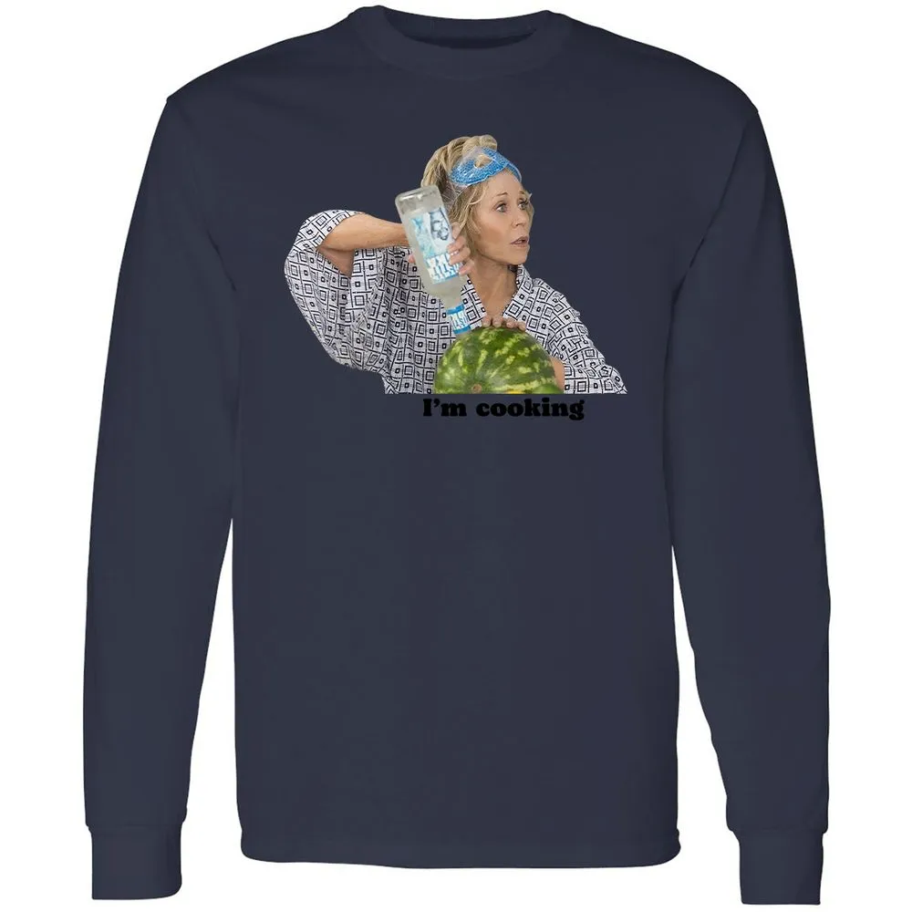Long Sleeve T-Shirt - V64HWYN6 - Navy - 12