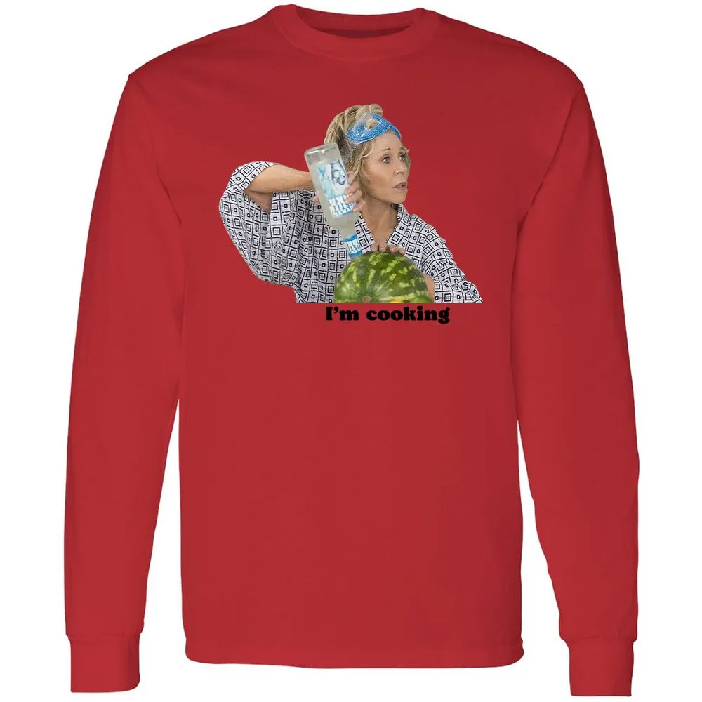 Long Sleeve T-Shirt - V64HWYN6 - Red - 14