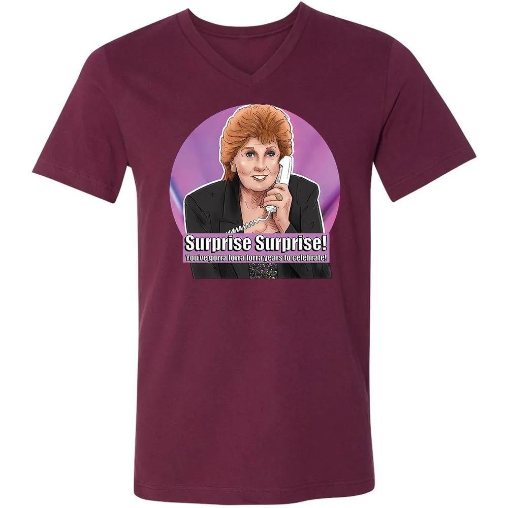 Unisex V-Neck T-Shirt - VWSW1N7V - Maroon - 6