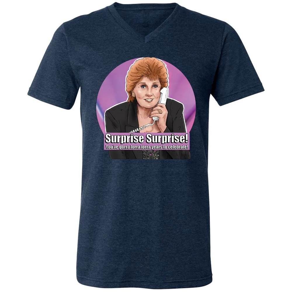 Unisex V-Neck T-Shirt - VWSW1N7V - Heather Navy - 15