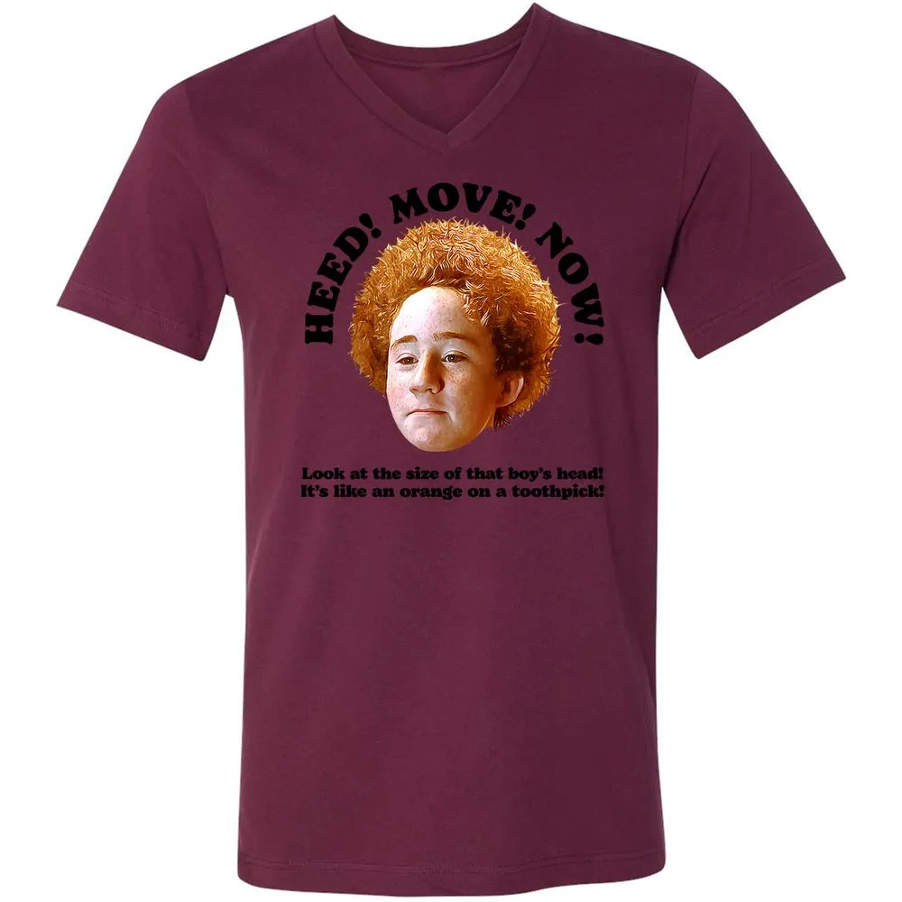 Unisex V-Neck T-Shirt - XS3AJJ47 - Maroon - 6