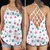 DnD Dice Pattern Cute Criss Cross Tank Top -  - 1